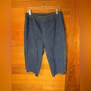 Catherines Denim Long Shorts – Size 1X – Stretch Pull-On
